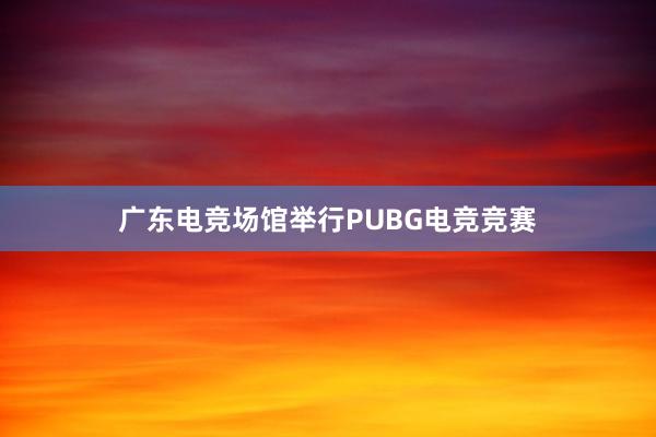 广东电竞场馆举行PUBG电竞竞赛